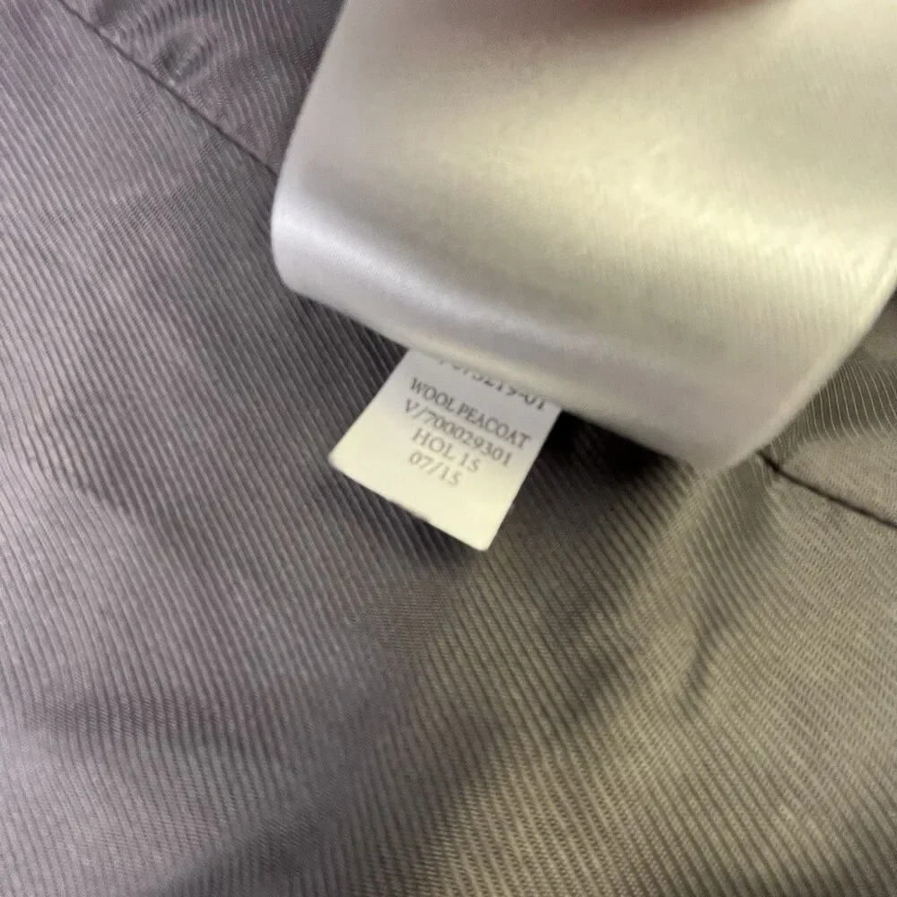 Banana Republic Double Breasted Pea Coat Men XL Gray Wool Blend Classic Jacket